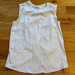 Athleta Crew Neck Split Back Sleeveless Top sz S